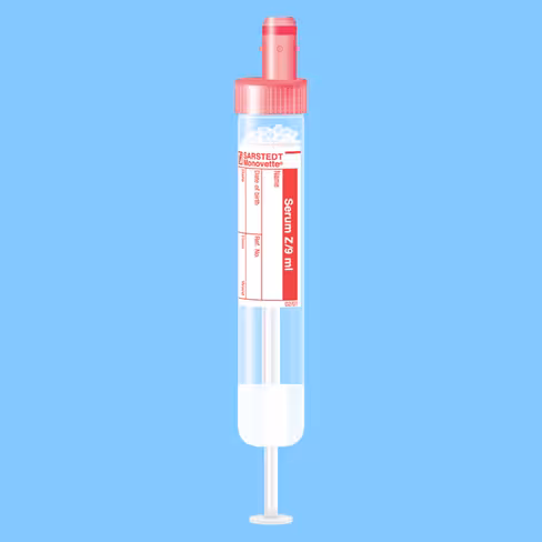 Tube S-MONOVETTE 9 ml sérum billes Ø 16 mm bouchon rouge étiquette x 500