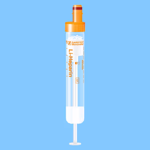Tube S-MONOVETTE 9 ml héparine lithium Ø 16 mm bouchon orange x 500