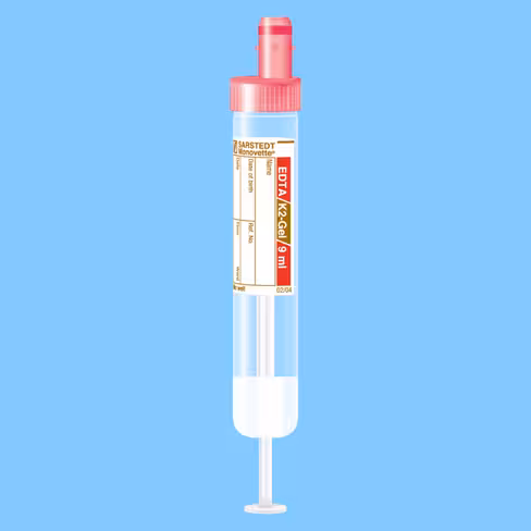 Tube S-MONOVETTE 9 ml EDTA K2 Gel Ø 16 mm bouchon rouge étiquette x 500