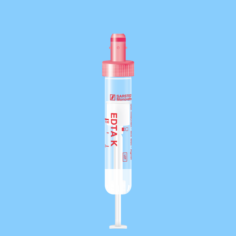 Tube S-MONOVETTE 4 ml EDTA K3 Ø 15 mm bouchon rouge x 500