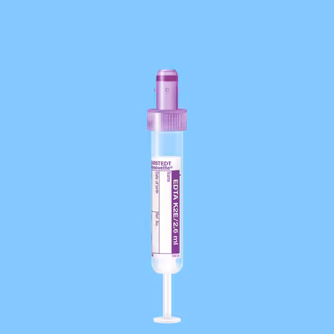 Tube S-MONOVETTE 2.6 ml EDTA K2 Ø13 mm bouchon mauve x 500