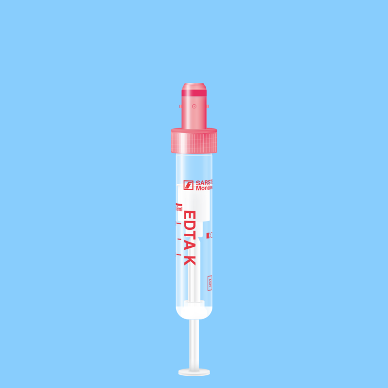 Tube S-MONOVETTE 2,6 ml EDTA K3 Ø 13 mm bouchon rouge étiquette plastique x 500