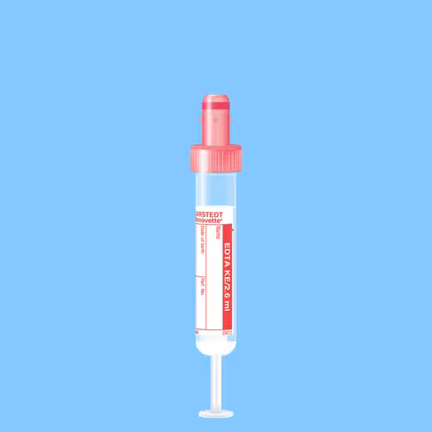 Tube S-MONOVETTE 2,6 ml EDTA K3 Ø 13 mm bouchon rouge étiquette x 500