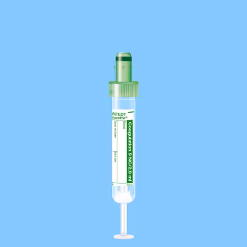 Tube S-MONOVETTE 2,9 ml Citrate-Coag Ø 13 mm bouchon vert étiquette x 500