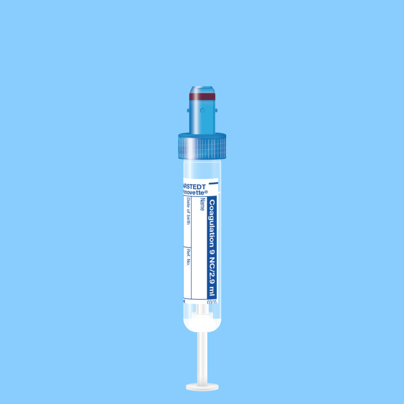 Tube S-MONOVETTE 2,9 ml Citrate Coag Ø 13 mm bouchon bleu étiquette x 500