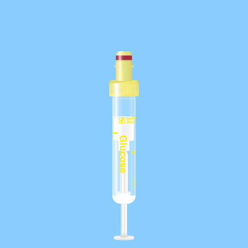 Tube S-MONOVETTE 2,6 ml Glycémie Ø 13 mm bouchon jaune étiquette plastique x 500
