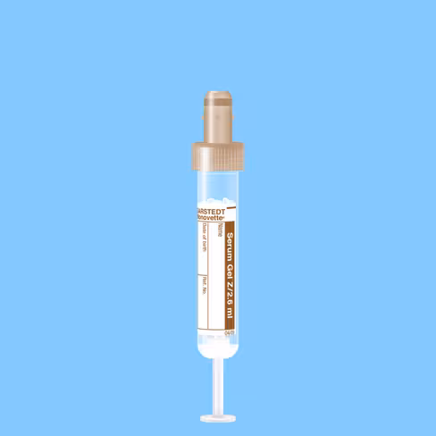 Tube S-MONOVETTE 2,6 ml sérum-gel Ø 13 mm bouchon marron étiquette x 500