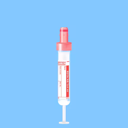 Tube S-MONOVETTE 3,4 ml EDTA K3 Ø 13 mm bouchon rouge x 500