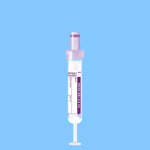 Tube S-MONOVETTE 3,4 ml EDTA K3 Ø 13 mm bouchon mauve étiquette x 500