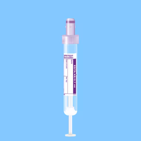 Tube S-MONOVETTE 2,7 ml EDTA K3 Ø 13 mm bouchon violet étiquette x 500