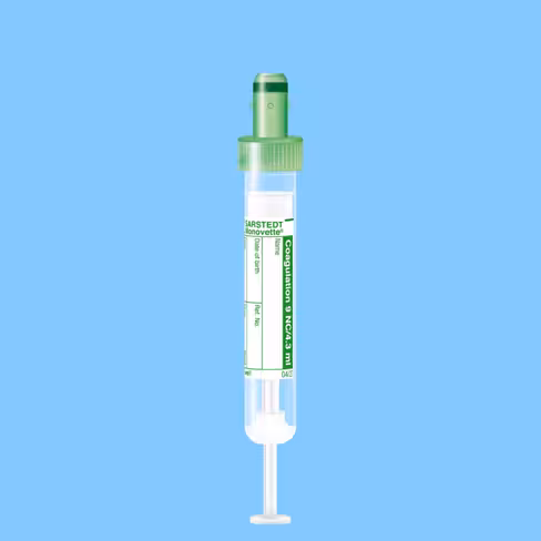 Tube S-MONOVETTE 4,3 ml Citrate-Coag Ø 13 mm bouchon vert x 500