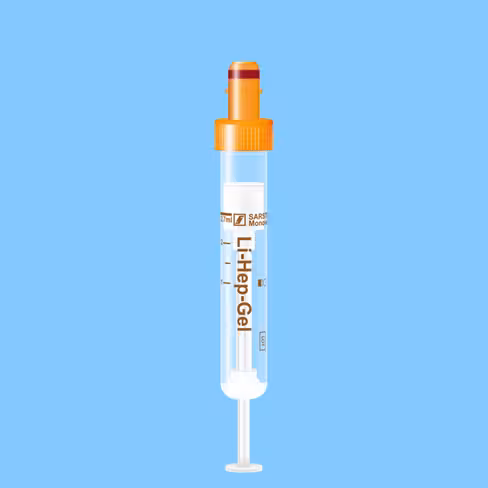 TTube S-MONOVETTE 2,7 ml Hép-Lithium Gel Ø 13 mm bouchon orange étiquette plastique x 500