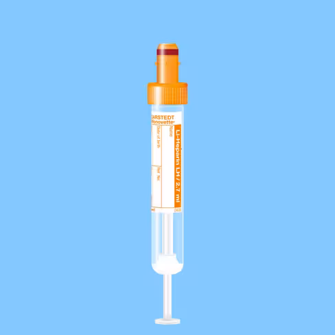 Tube S-MONOVETTE 2,7 ml héparine lithium Ø 13 mm bouchon orange x 500