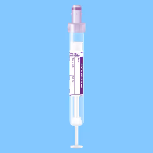 Tube S-MONOVETTE 4,9 ml EDTA K3 Ø 13 mm bouchon mauve étiquette x 500