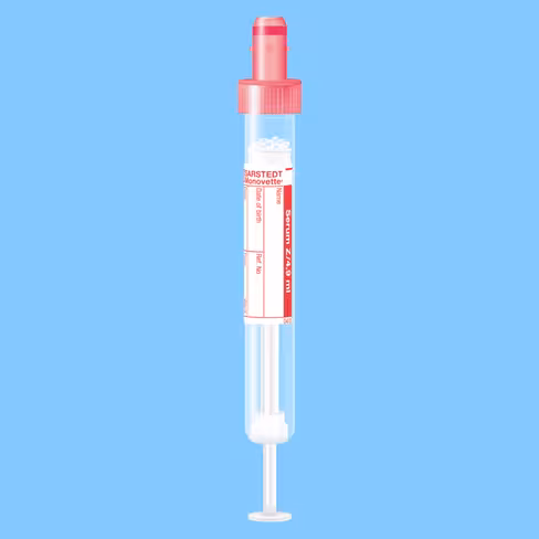 Tube S-MONOVETTE 4,9 ml sérum Ø 13 mm bouchon rouge étiquette x 500