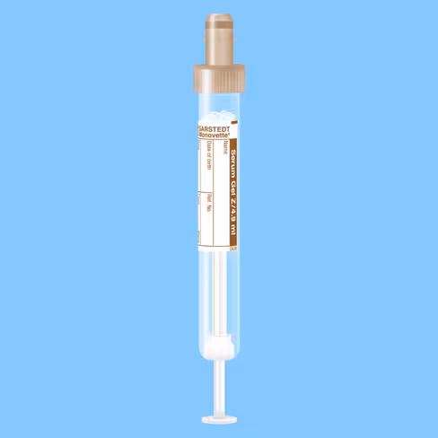 Tube S-MONOVETTE 4,9 ml sérum-gel Ø 13 mm bouchon marron étiquette x 500