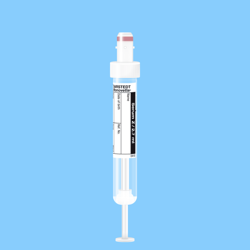 Tube S-MONOVETTE 2,7 ml sérum Ø 13 mm bouchon blanc x 500