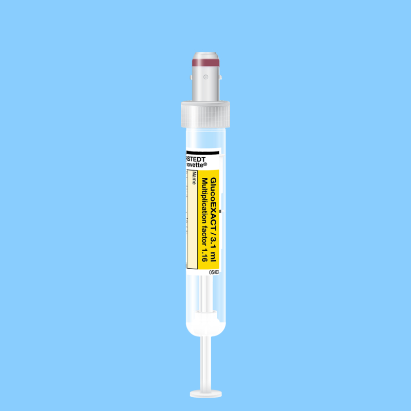 Tube S-MONOVETTE 3,1 ml GlucoEXACT Ø 13 mm bouchon gris x 500