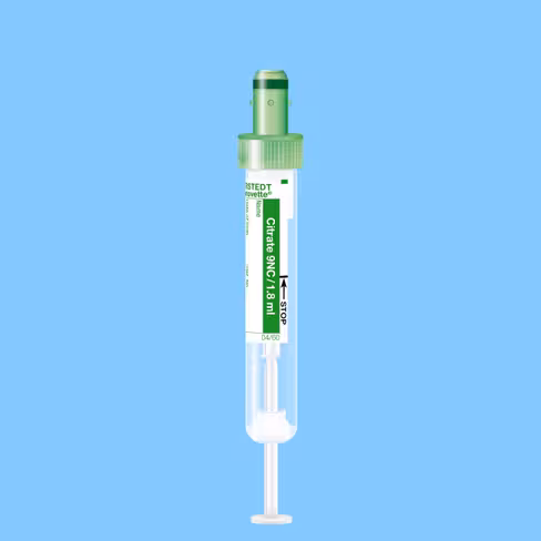 Tube S-MONOVETTE 1.8ml Citrate-Coag Ø 13 mm bouchon vert x 500
