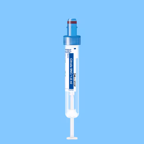 Tube S-MONOVETTE1.8ml Citrate-Coag Ø 13 mm bouchon bleu x 500