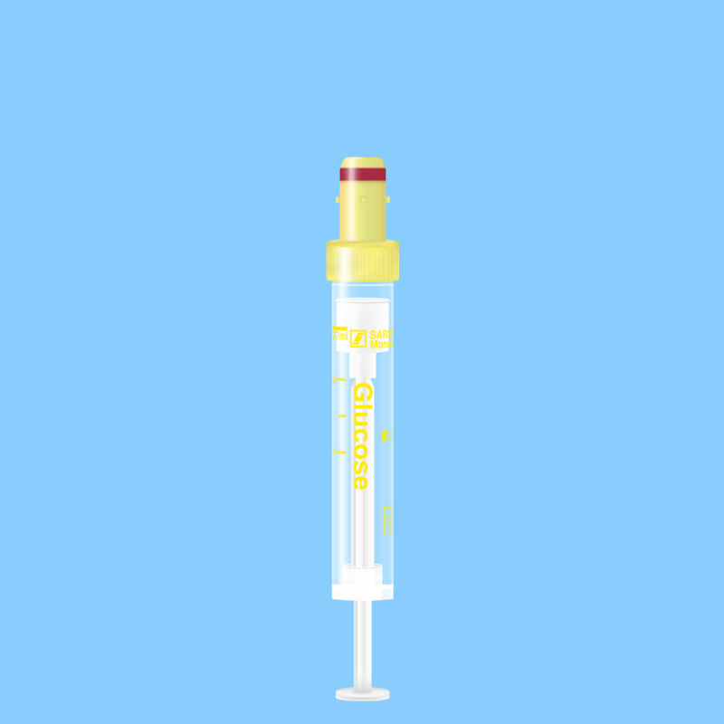 Tube S-MONOVETTE 2,7 ml Glycémie Ø 11 mm bouchon jaune étiquette plastique x 500