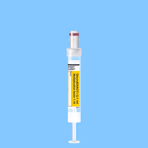 Tube S-MONOVETTE 3,1 ml GlucoEXACT Ø 11 mm bouchon gris x 500