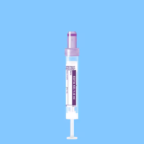 Tube S-MONOVETTE 1,6 ml EDTA K3, Ø 11 mm bouchon mauve x 500