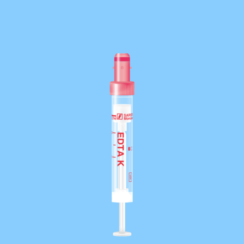 Tube S-MONOVETTE 2,7 ml EDTA K3 Ø 11 mm bouchon rouge étiquette plastique x 500