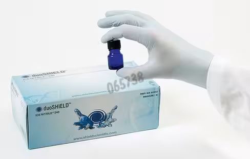 Gant duoshield ice nitrile 240 sans poudre taille 8-9 L x 100