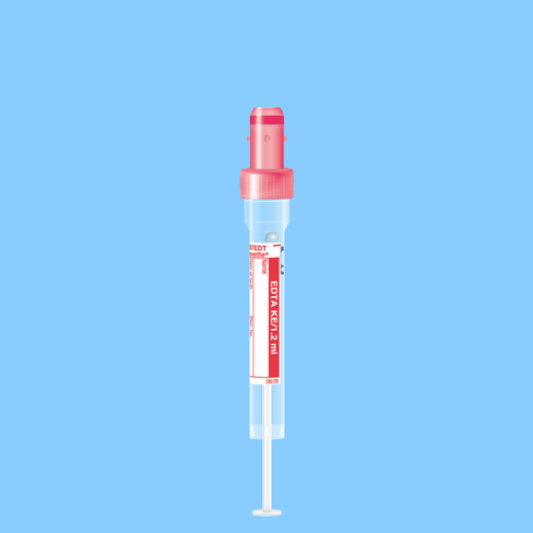 Tube S-MONOVETTE 1,2 ml EDTA K3 Ø 8 mm bouchon rouge sans bille x 500
