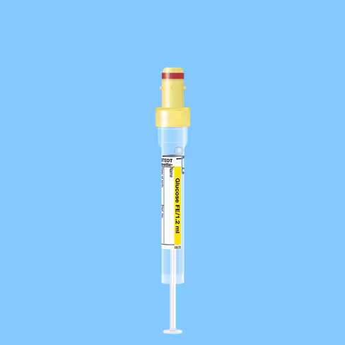 Tube S-MONOVETTE 1,2 ml Glycémie Ø 8,5 mm bouchon jaune étiquette x 500