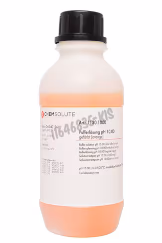 Solution tampon pH 10,00 avec code couleur  (orange) (traçable au SRM du NIST) chemsolute 1L