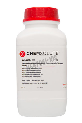 EDTA sel disodique dihydraté pur., DAB, Ph. Eur., BP, Ph. Nord., FCC (99,0 - 101,0 %) chemsolute 1kg