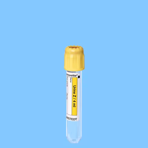 Tube V-Monovette Urine 4 ml fond rond chimie Ø13 mm tube sous vide x 500