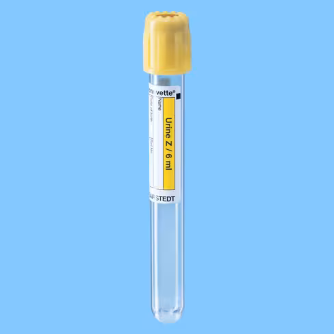 Tube V-Monovette Urine 6 ml fond rond Ø 13 mm tube sous vide x 500