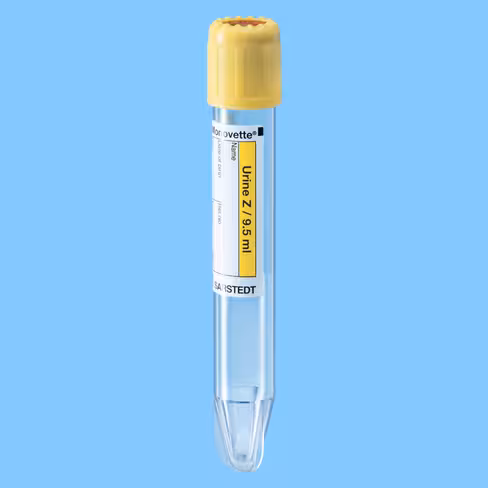Tube V-Monovette Urine 9,5 ml fon fond conique Ø 15 mm tube sous vide x 500