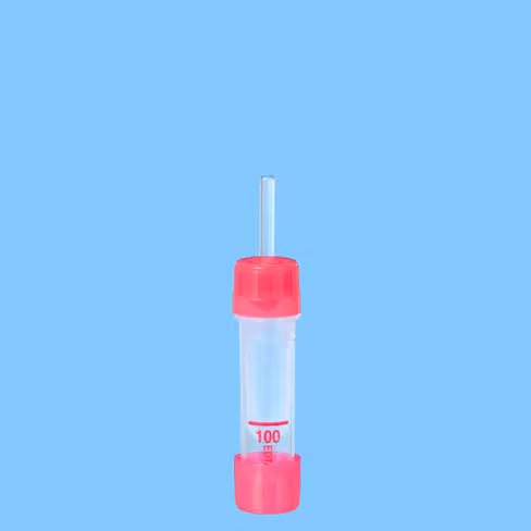 Microvette 100 EDTA à capillaire 100 µl fond rond bouchon rouge x 1000