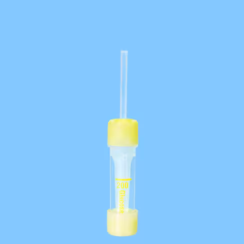 Microvette 200 Glycémie 200 µl fond conique bouchon jaune x 1000