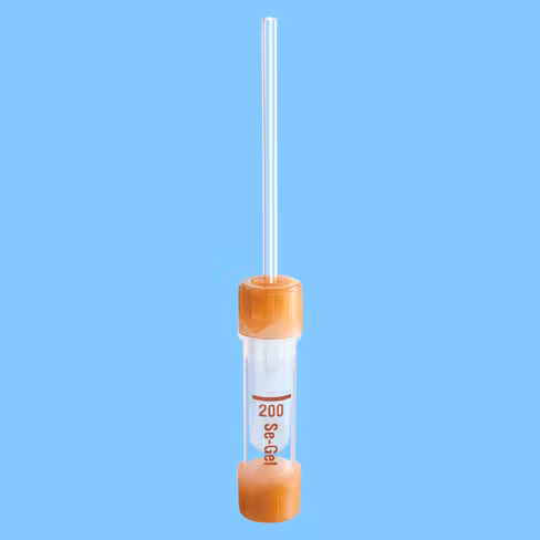 Microvette 200 sérum-Gel 200 µl fond rond bouchon brun x 1000