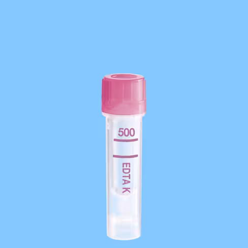 Microvette 500 EDTA K3 500 µl fond rond bouchon mauve x 1000