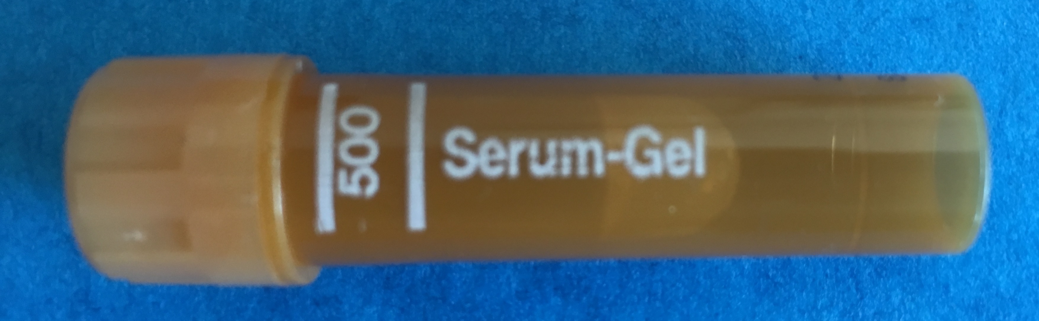 Microvette 500 Sérum-Gel 500 µl fond rond bouchon et tube brun x 1000