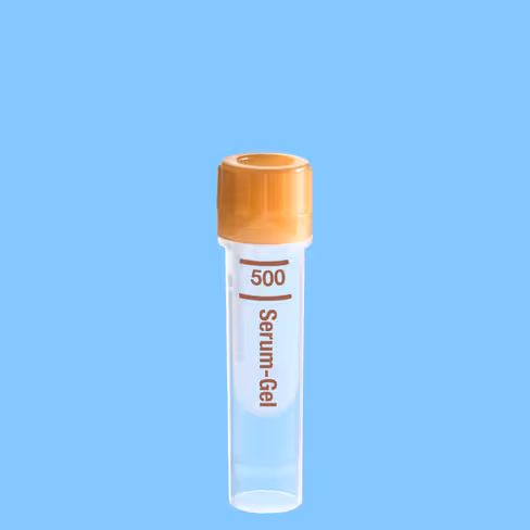 Microvette 500 sérum-Gel 500 µl fond rond bouchon brun x 1000