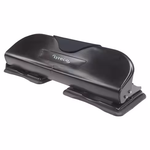 Perforateur Lyreco - 4 trous - capacité 15 feuilles - noir -