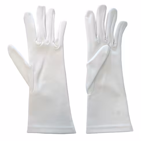 Gants de cérémonie - textile - blanc - la paire
