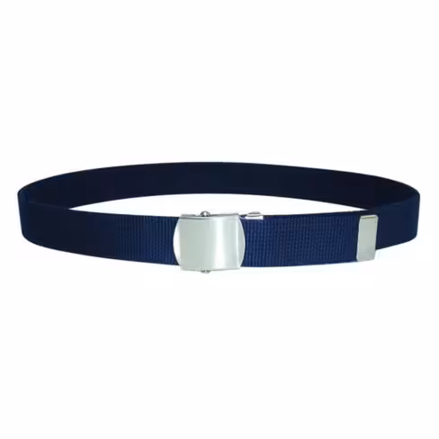 Ceinture tressée - bleu marine et boucle argent