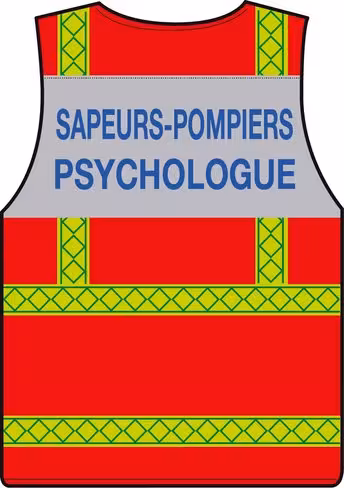Gilet haute visibilité psychologue - bandes vertes microprismes