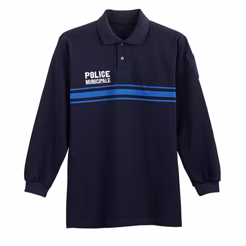 Polo respirant PM manches longues - marine