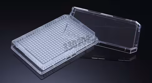 Plaque de culture 384 puits 85,4x 127,6 mm fond plat TC stérile par 10 x 4