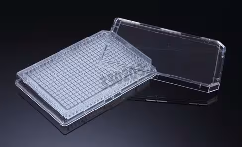 Plaque de culture 384 puits 85,4x127,6 mm fond plat stérile par 10 x 4