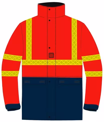 Veste de pluie haute visibilité